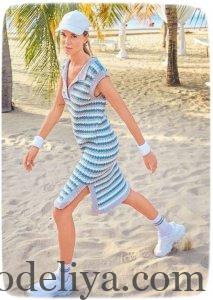 Сукня поло спицями