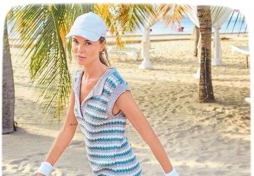 Сукня поло спицями