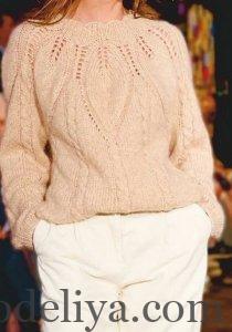 Оригінальні пуловери спицями схеми