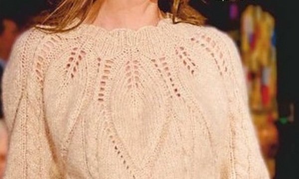 Оригінальні пуловери спицями схеми