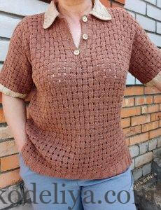 Футболка спицями з бавовни