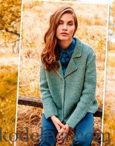 Стильні в'язані жакети спицями