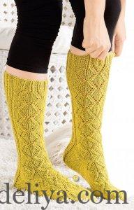 Стильні шкарпетки гачком