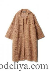 В'язане гачком пальто з описом