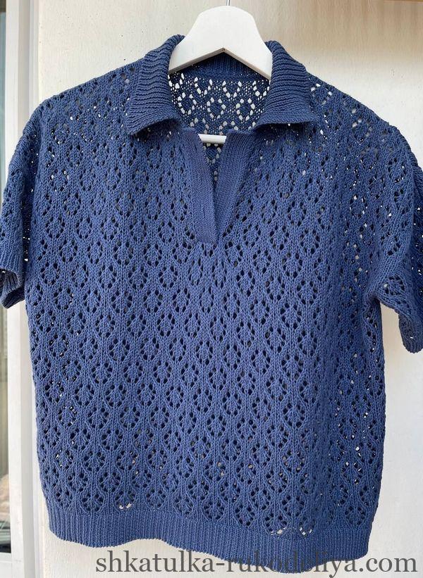 В'язана футболка спицями схеми