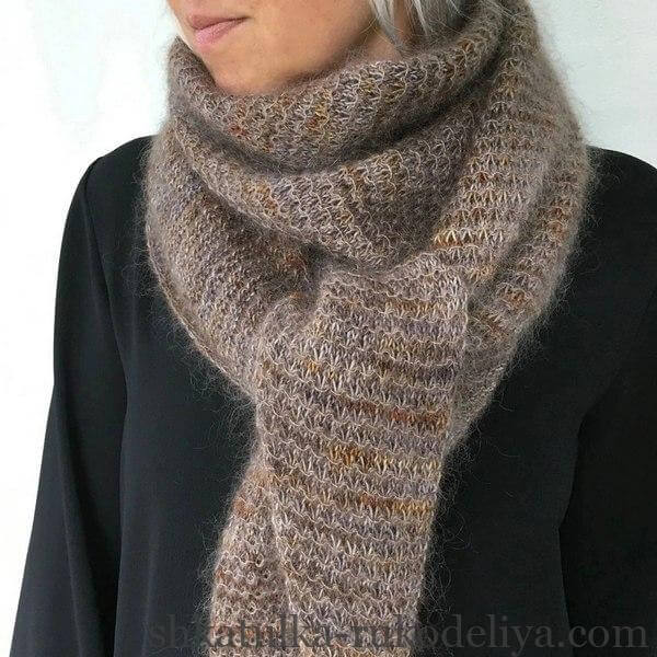 Трикутна шаль спицями