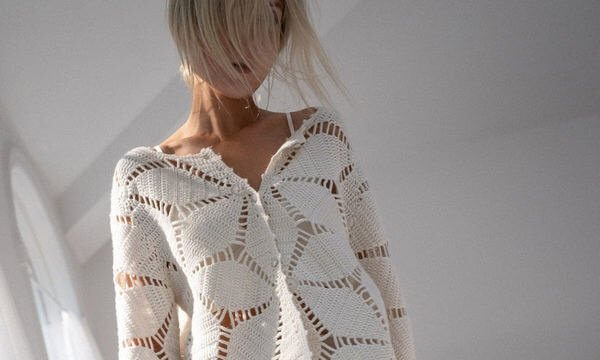 Простий розкішний джемпер гачком