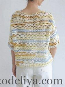 Стильний жакет гачком