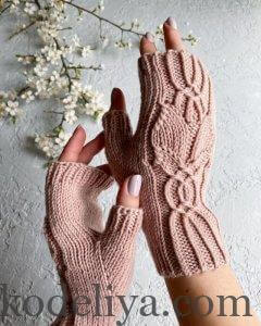 Мітенки спицями без пальця