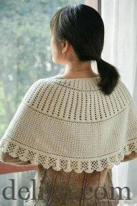 Шаль міні гачком для жінок