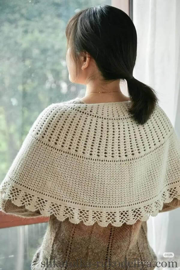 Шаль міні гачком для жінок