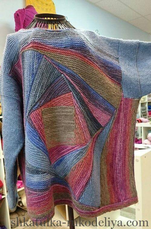 В'язання в стилі пэчворк спицями схеми