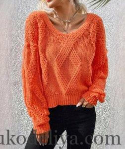 В'язані жіночі пуловери спицями зі схемами