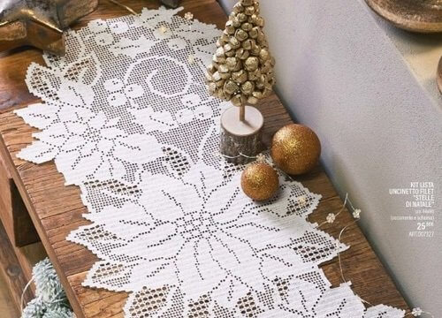 Різдвяна серветка гачком