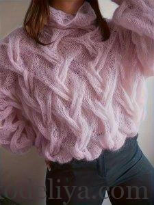 Простий светр спицями схеми