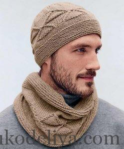 Шапочка та снуд для чоловіка