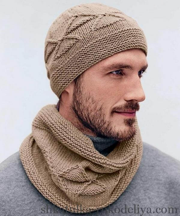 Шапочка та снуд для чоловіка