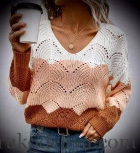 Майстер-клас стильний трендовий джемпер спицями