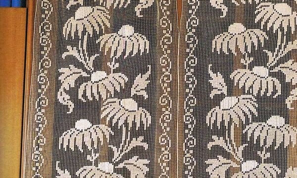 Філейні фіранки гачком схеми