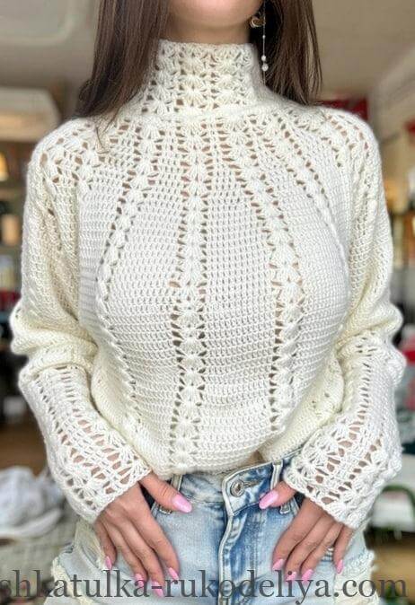 Простий светр гачком схеми