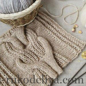 Об'ємна коса спицями