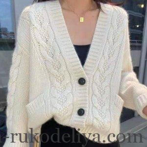 Як зв'язати модний кардиган спицями