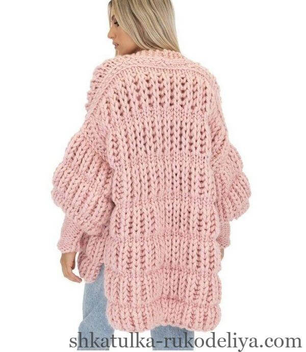 Класичний кардиган спицями