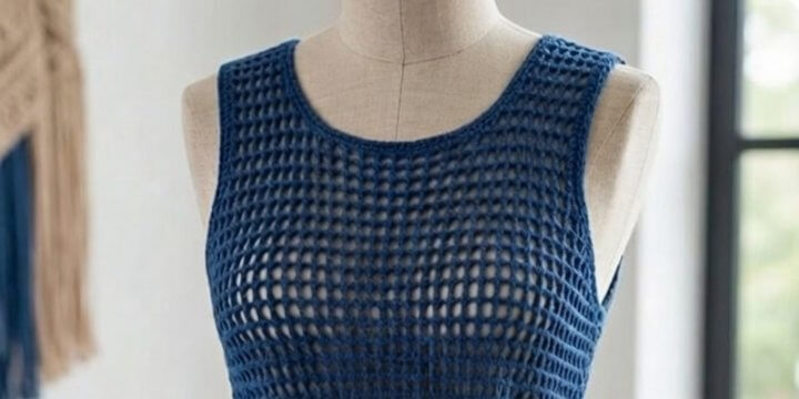 Схеми в'язаних гачком суконь