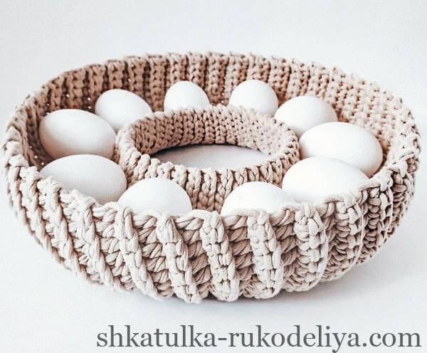 Великодній кошик гачком